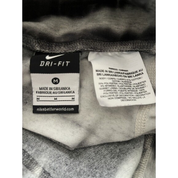 Nike Dri-Fit Black & White Leggings Pants Cropped Capri Striped Women’s M - Picture 3 of 3